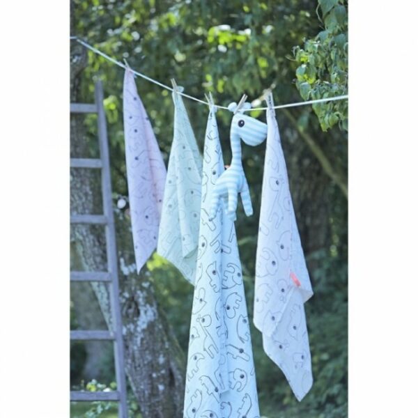 Done by Deer Komplet 2 pamučne pelene 120×120 - Contour Blue - Image 2