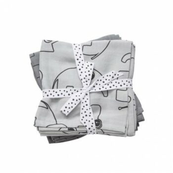 Done by Deer Komplet 2 pamučne pelene 120×120 - Contour Grey