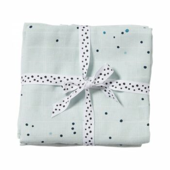 Done by Deer Komplet 2 pamučne pelene 70×70 - Dreamy dots Blue