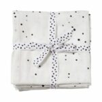 Done by Deer Komplet 2 pamučne pelene 120×120 - Dreamy dots Black White