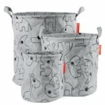 Done by Deer|Set od 3 košare za odlaganje - Contour Grey