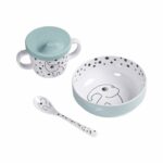 Done by Deer|Set za jelo Prvi obrok - Happy dots Blue