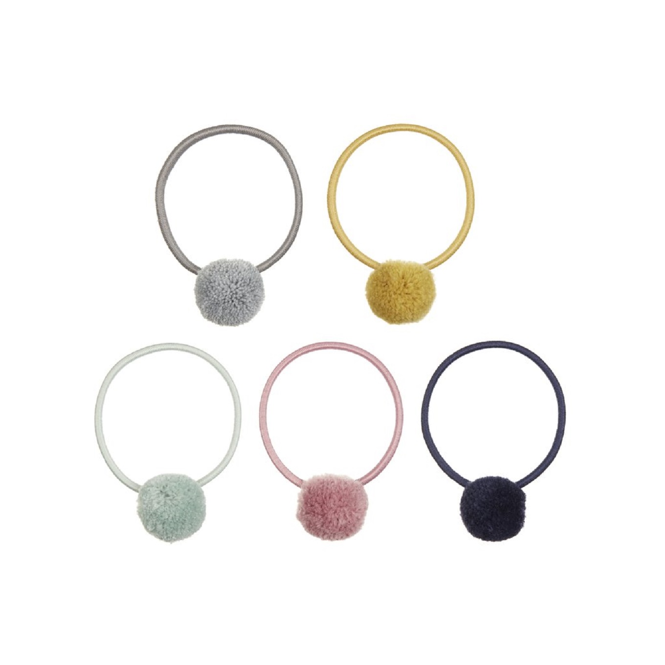 gumice za kosu pom pom chic mimi lula Gumice za kosu Pom Pom - Chic (5 kom) - Image 1