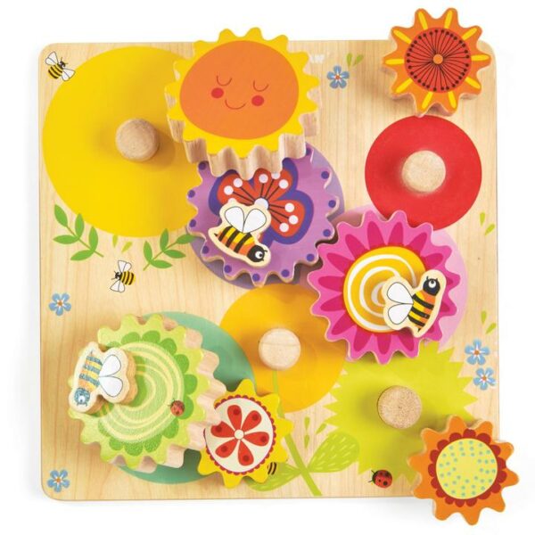 PL095-Gears-Cogs-Bee-Rainbow-002 Le Toy Van Kognitivni zupčanici Busy Bee Learning - Image 4