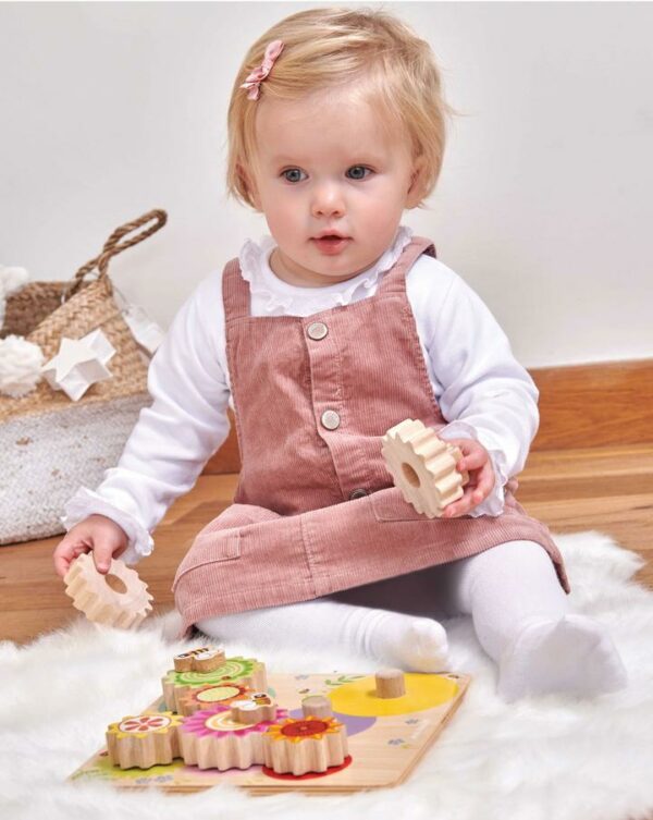 PL095-Gears-Cogs-Bee-Rainbow-004 Le Toy Van Kognitivni zupčanici Busy Bee Learning - Image 3