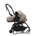 Stokke YOYO³ kolica i sklopiva košara za novorođenčad – Black/Taupe