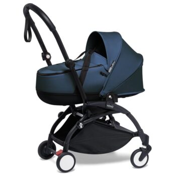 Stokke YOYO³ kolica i Babyzen košara - Black/Navy Blue (Air France)