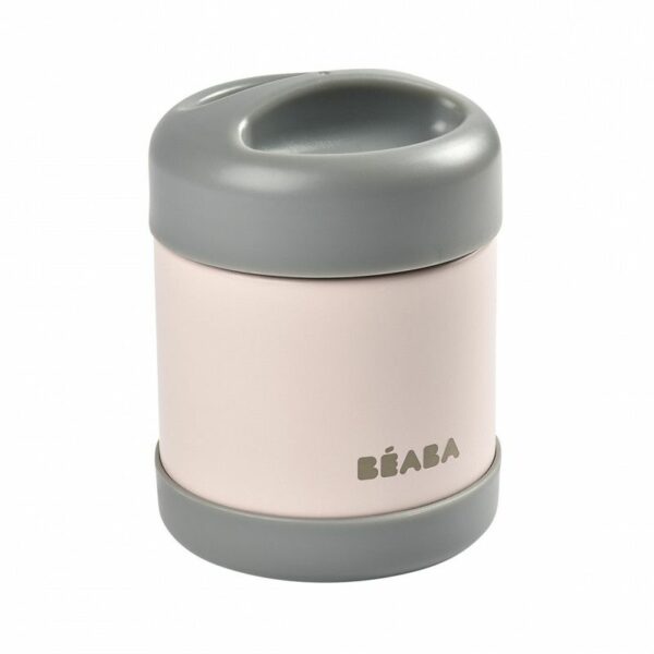 thermo-portion-300ml-dark-grey-light-pink BEABA Termo posuda 300ml - Roza - Image 1