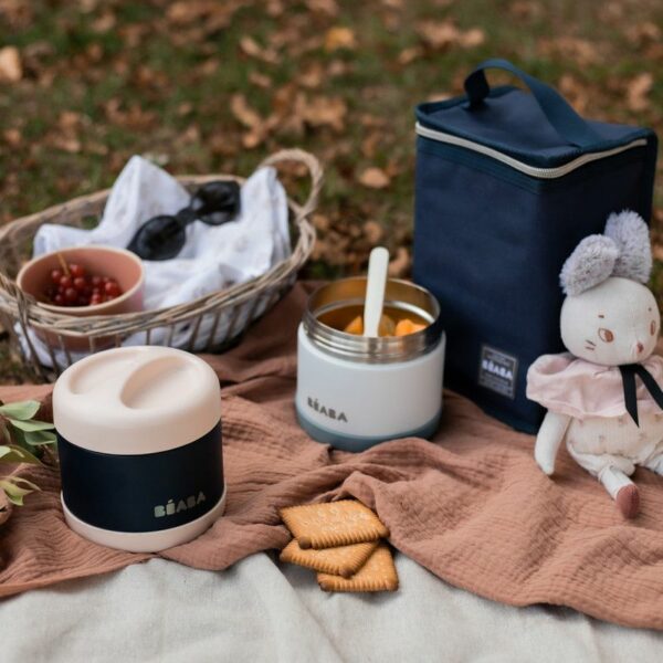 BEABA Termo posuda 500ml - Plavo siva - Image 3