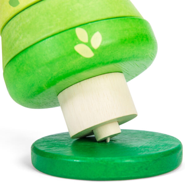 PL001-Tree-Top-Stacker-Green-Wooden-Toddler-Toy-Elastic Le Toy Van Drveni toranj slagalica - drvo s pticom - Image 7