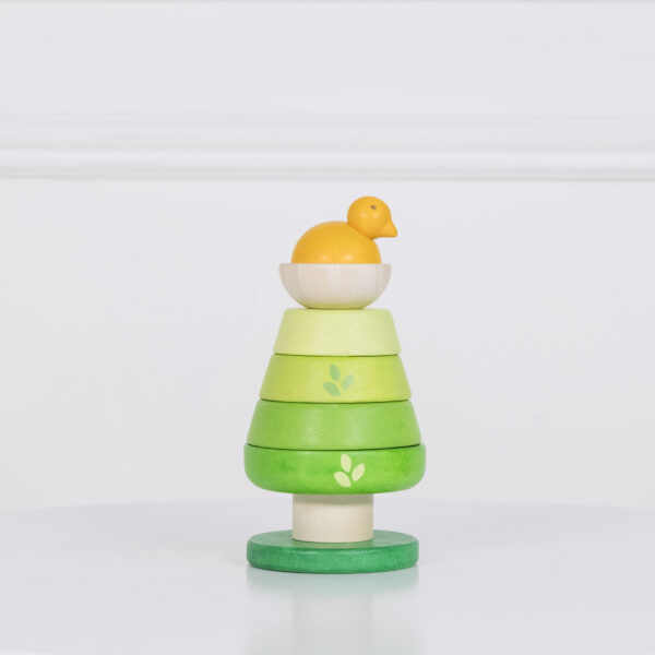 PL001-tree-stacking-puzzle-with-birds-nest Le Toy Van Drveni toranj slagalica - drvo s pticom - Image 4