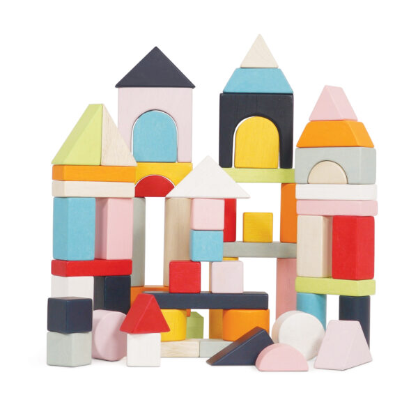 PL135-Building-Blocks-Cotton-Bag-Stacked-Wooden-Buildings Le Toy Van drvene kocke za gradnju – 60 komada - Image 1