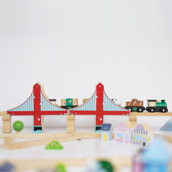 TV700-Royal-Express-Train-Tack-Red-Suspension-Bridge Le Toy Van Kraljevski željeznički set - Royal Express - Image 8