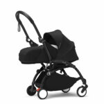 Stokke YOYO³ kolica i sklopiva košara – Black/Black (Gratis Color pack)