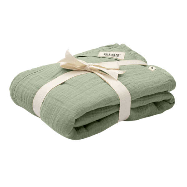 9402250_5713795219407_BIBS_MuslinSwaddle_Sage_1000x1000_eff335a0-379f-437d-b185-ccc773a7075e_720x BIBS Swaddle Muslin 120x120 - Sage - Image 1