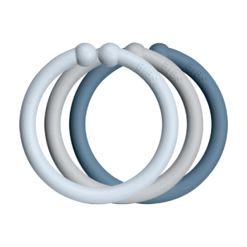 BIBS Loops obruči Baby Blue / Cloud / Petrol (12kom)