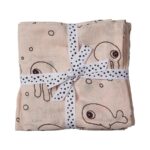Done by Deer Komplet 2 swaddle pamučne pelene 120×120 – Sea friends Powder