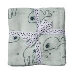 Done by Deer Komplet 2 swaddle pamučne pelene 120×120 – Sea friends Blue