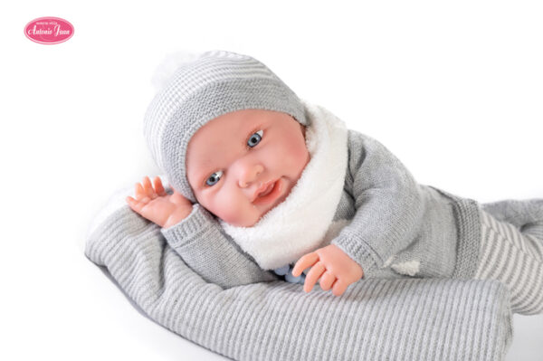 Antonio Juan lutka Reborn Pipo sivi šal 42cm - Image 5