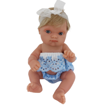 Antonio Juan lutkica Muflys 21cm - Plavokosa u plavo-bijelom kompletiću