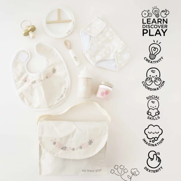 TV598-doll-nursing-set-top-view-of-all-items Le Toy Van Set za njegu lutki i torba - Doll Nursing - Image 4