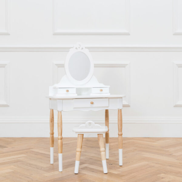 TV607-white-and-wood-vanity-pamper-beauty-table-stool-included Le Toy Van Vintage stolić za uređivanje - Vanity - Image 3