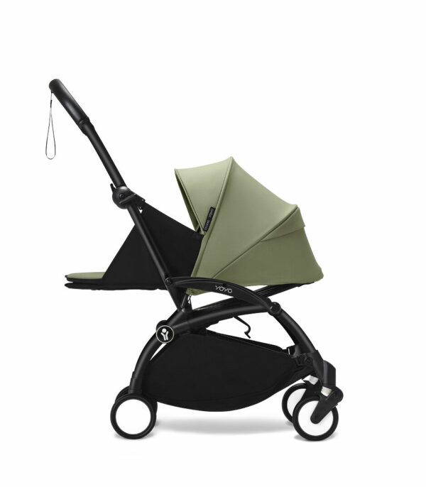 Stokke YOYO³ kolica i sklopiva košara – Black/Olive (Gratis Color pack) - Image 8