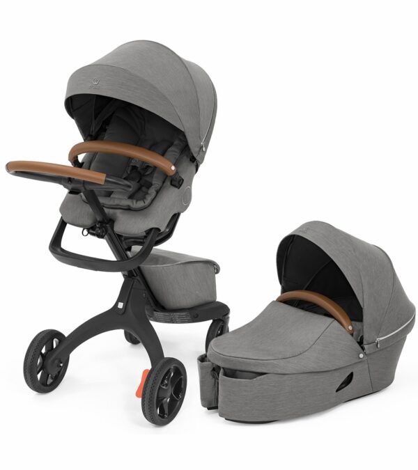 stokke-xplory-x-stroller-carry-cot-bundle-modern-grey-6 Stokke kolica Xplory X Modern Grey kolica + Košara za novorođenče - Image 1