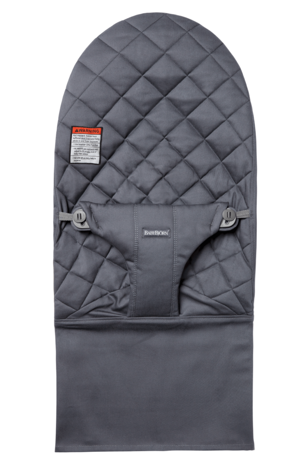 us-012021-fabric-seat-bliss-anthracite-cotton-detail-babybjorn-01 BabyBjörn Dodatna navlaka za ležaljku - Anthracite Cotton, Classic quilt - Image 3