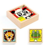 Djeco Drvene blok puzzle - Tournanimo - 2+ godine - Image 2