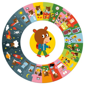Djeco Velike puzzle - Jedan dan u životu medvjedića 3+ godine