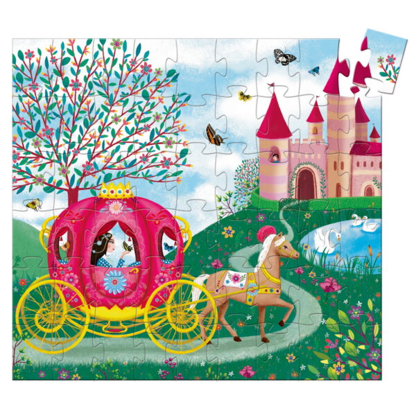 DJ07254-C-RVB Djeco Puzzle - Princeza i kočija 54 kom - Image 2