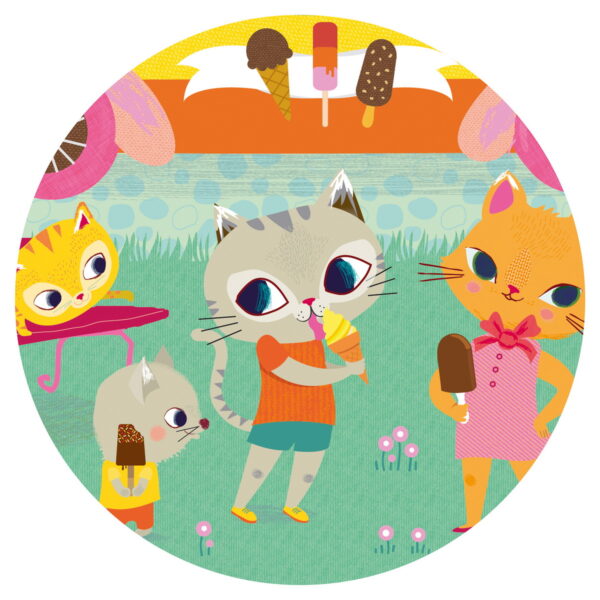 DJ07264-C2-RVB Djeco Puzzle - kamion sa sladoledom 16 kom - 3+ godine - Image 3