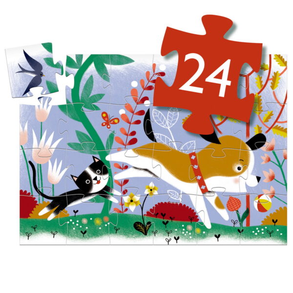 DJ07280-C1-RVB Djeco Puzzle - Mali psić Firmin little puppy - 24 dijela - Image 2