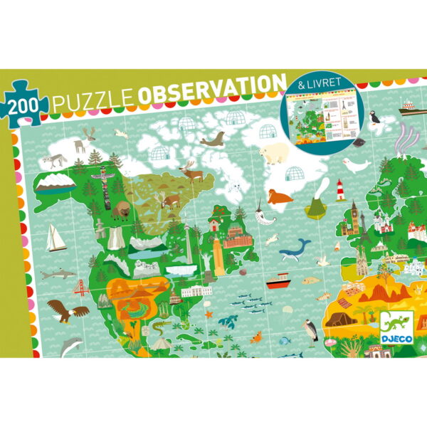 DJ07412-B-RVB Djeco Edukativne puzzle - Put oko svijeta 200 kom - Image 4