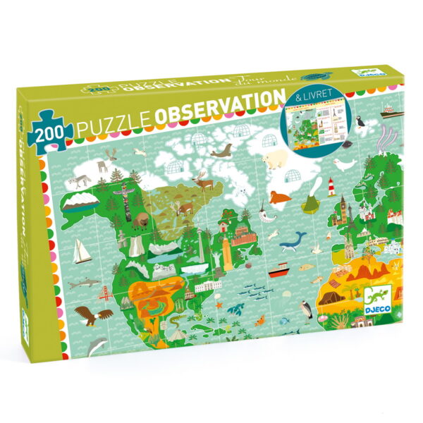 DJ07412-B3D-RVB Djeco Edukativne puzzle - Put oko svijeta 200 kom - Image 5