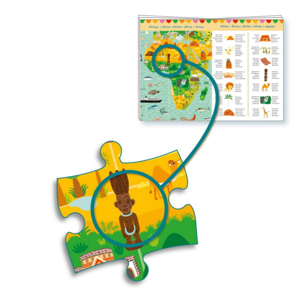 DJ07412-C3-RVB Djeco Edukativne puzzle - Put oko svijeta 200 kom - Image 2