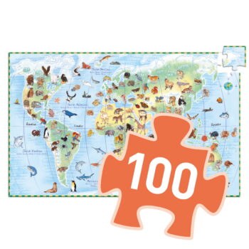 Djeco Edukativne puzzle - Životinje svijeta 100 kom