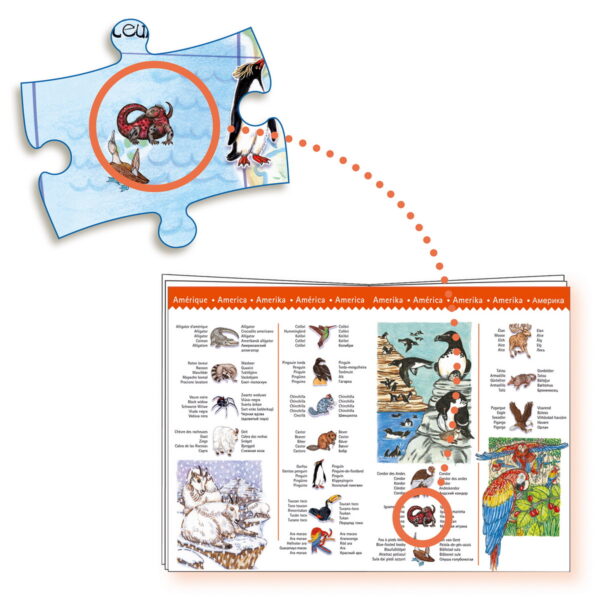 DJ07420-C3-RVB Djeco Edukativne puzzle - Životinje svijeta 100 kom - Image 2