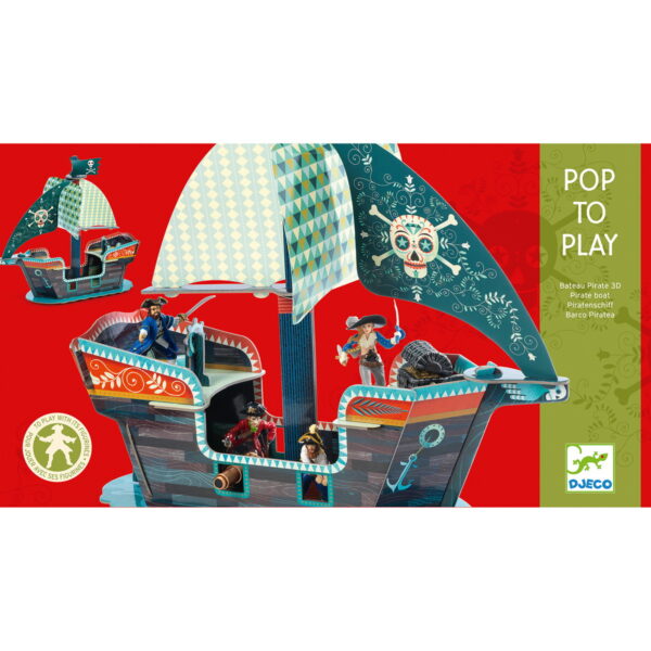 DJ07709-B-RVB Djeco Pop to Play - Gusarski brod 3D - Image 2