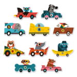 Djeco Puzzle duo Sportski autići - uzrast 2+