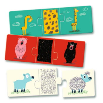 Djeco Puzzle Trio Naked Animals - uzrast 2+ godine