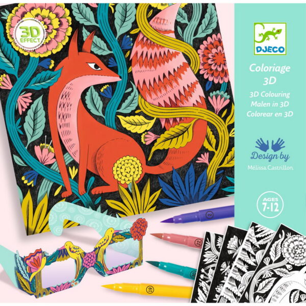 DJ08652-B-RVB Djeco Set za 3D bojenje – fantastična šuma (3D naočale uključene) - Image 6