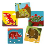 Djeco Bojanka sa šablonama Dinosauri - 4+ godine