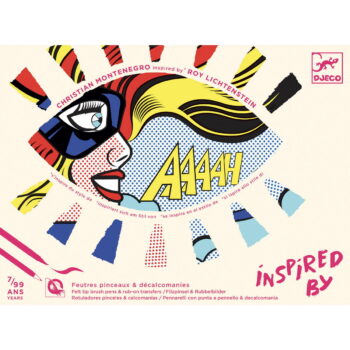 Djeco Edukativna bojanka i strugalica - Poznati slikari - Roy Lichtenstein Pop Art