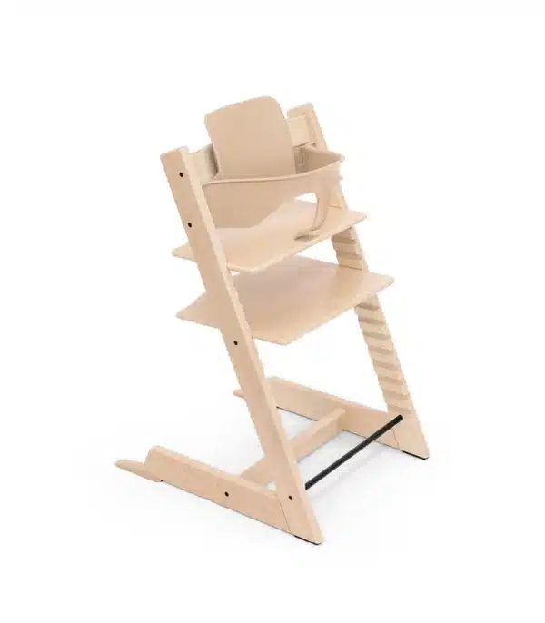 Stokke Tripp Trapp Hranilica Stolica + GRATIS Ogradica Baby Set - Natural/Natural - Image 1