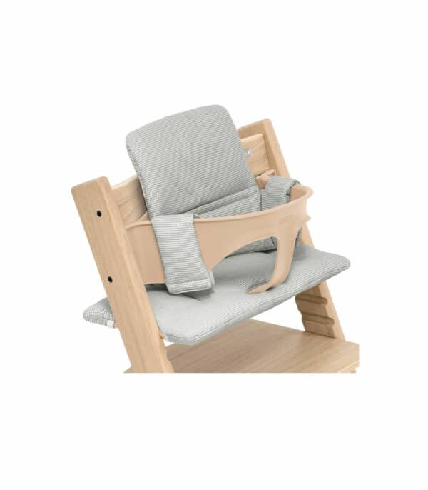 TrippTrapp_OakNatural_BS_Natural_ClassCush_NordicGrey_1-5_close_ecom Stokke Tripp Trapp Jastuk za hranilicu - Classic Cushion Nordic Grey - Image 3