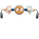 BabyBjörn igračka za ležaljku - Googly eyes Pastels