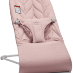 BabyBjörn Ležaljka za bebe Bliss - Petal quilt, Dusty Pink, Woven