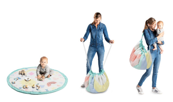 123_banner MeriMeri Play&Go 3u1 Soft Designers - podloga za igru, torba i vreća za igračke Meri Meri - Image 3